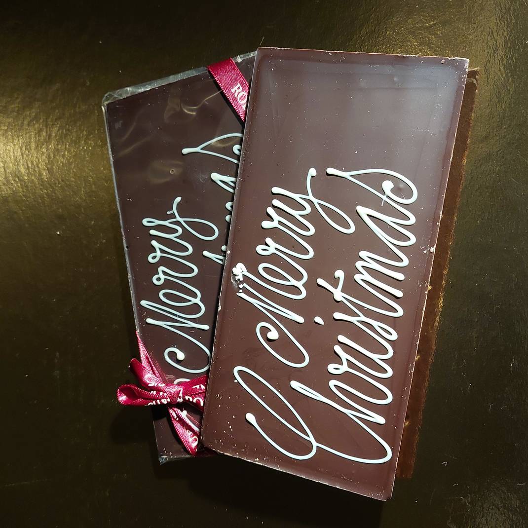 'Merry Christmas' Dark Chocolate Bar