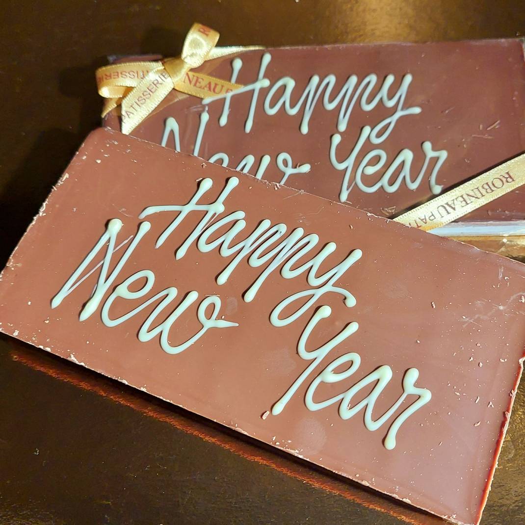 'Happy New Year' Milk Chocolate Bar