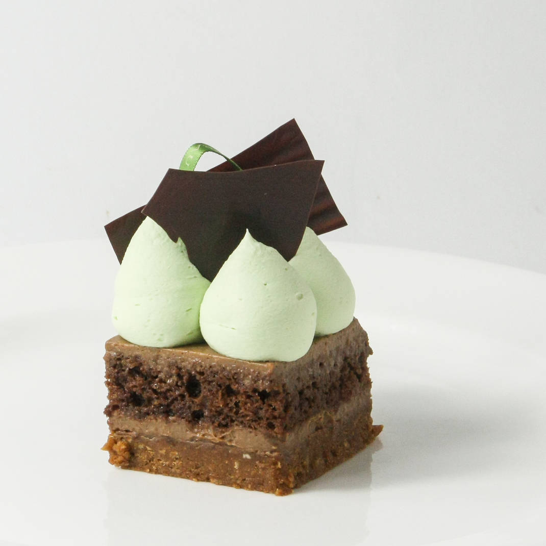 Individual Praline Torte with Garden Mint Chantilly