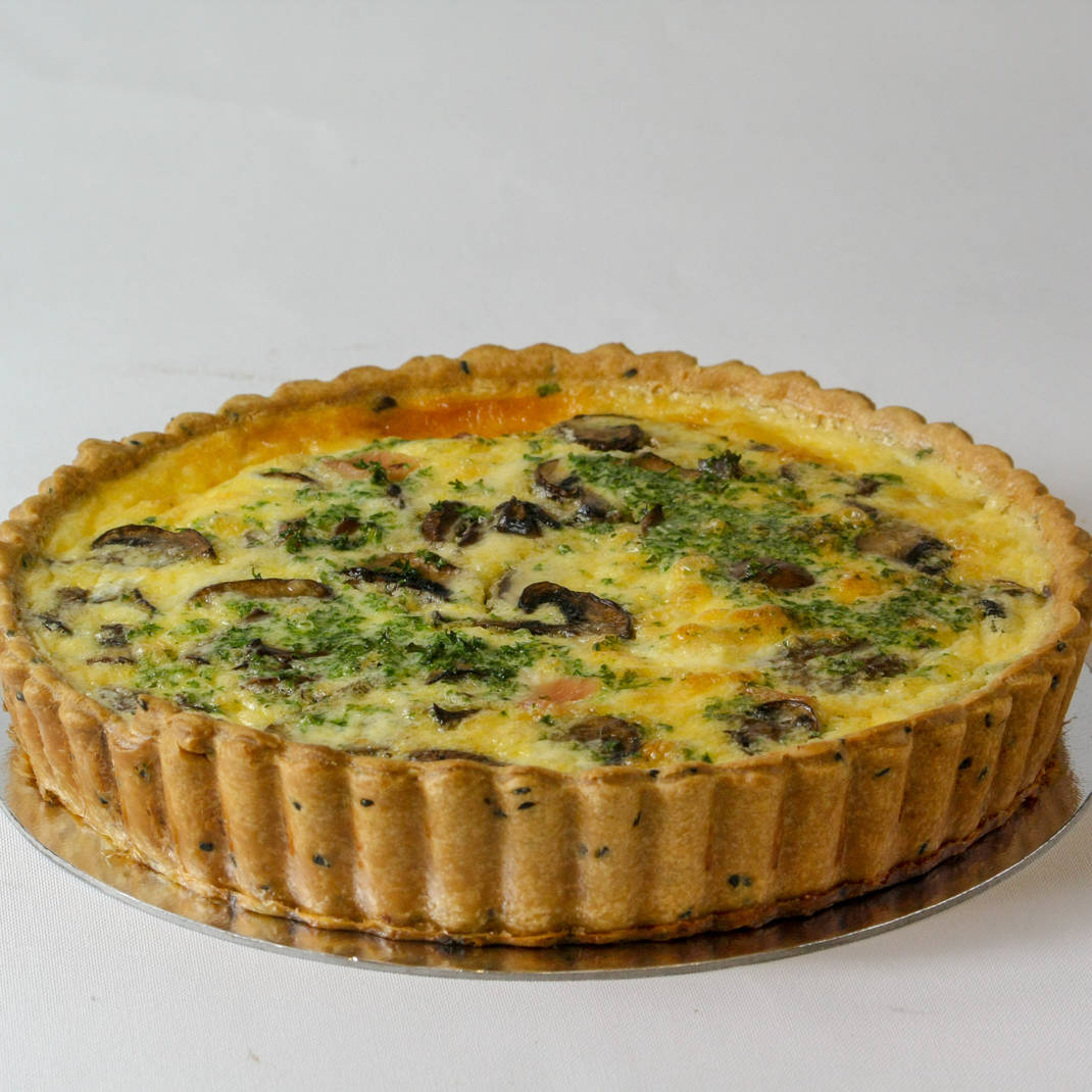 Ham, Mushroom, Onion & Cheddar Cheese Quiche (Large)