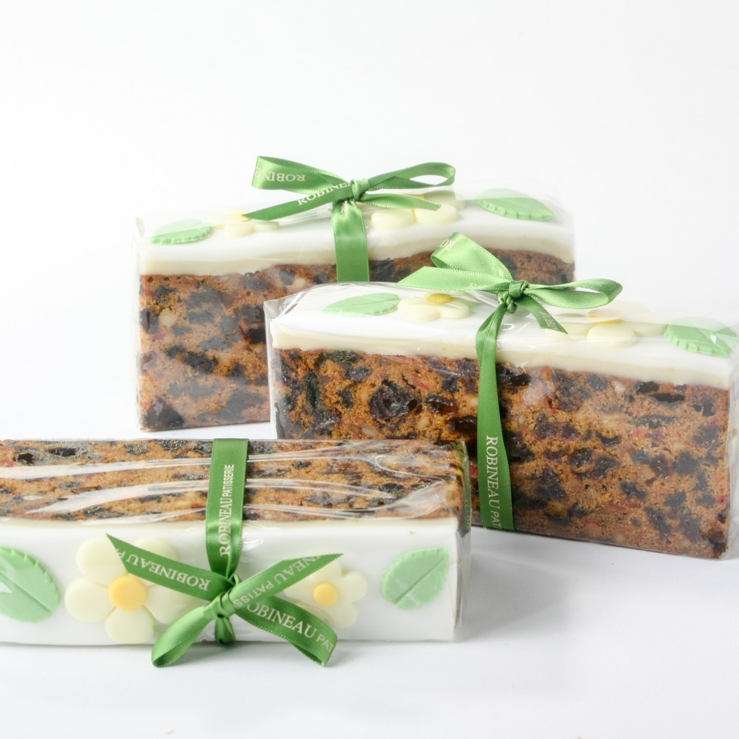 Iced Flower Fruitcake Portion