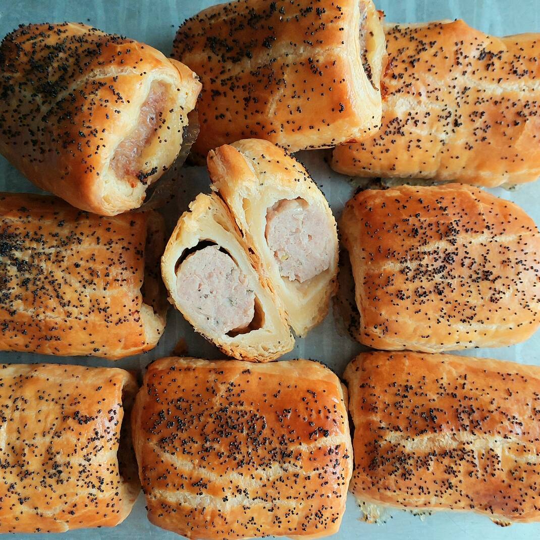 Individual Pork, Sage & Onion Sausage Roll