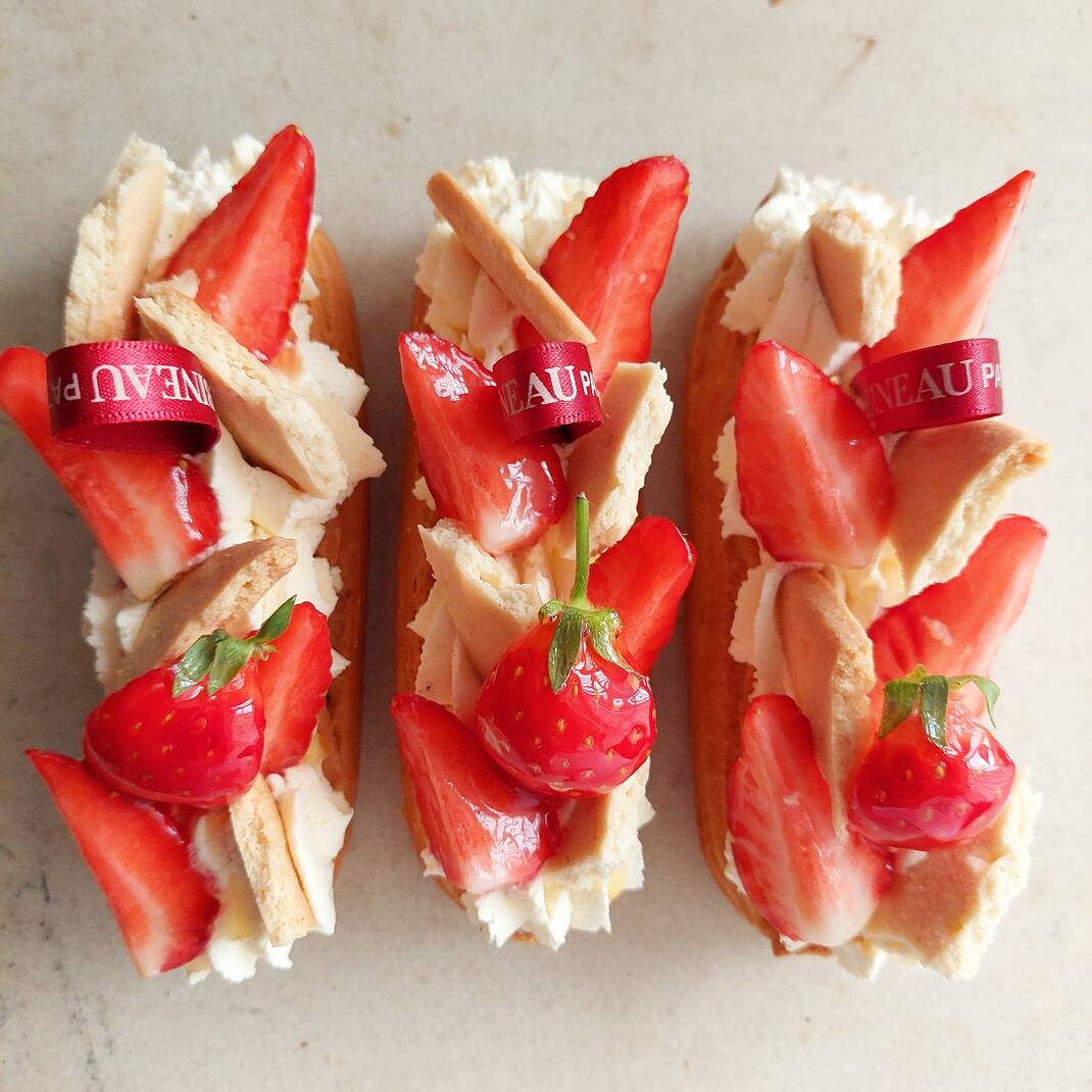 2 Individual Strawberry Shortbread Eclairs (usually £4.50 each)