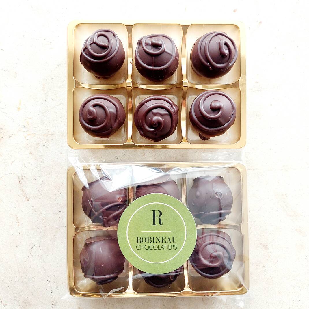 6 Dark Chocolate Baileys Truffles